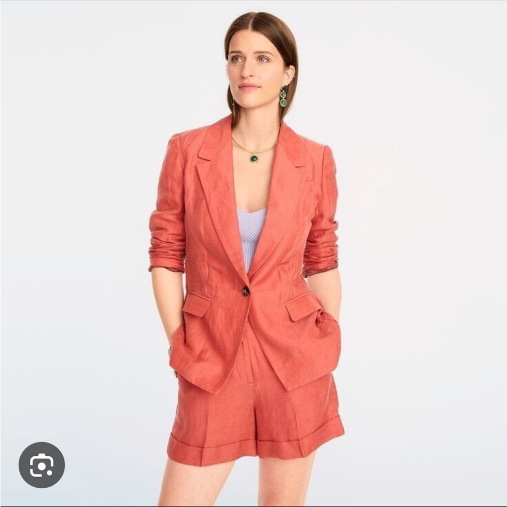 J.Crew Willa blazer in linen-cupro blend